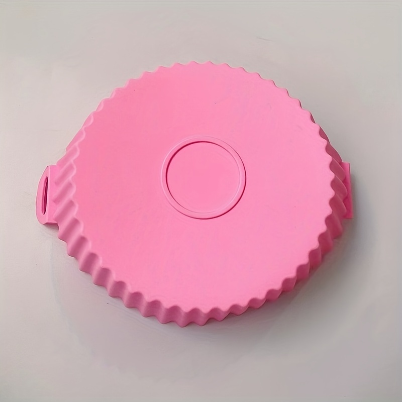 1pc Pink Silicone Air Fryer Liner Round Airfryer Oven Baking Trays