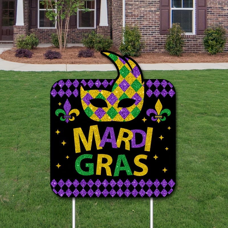 Mardi Gras Yard Sign