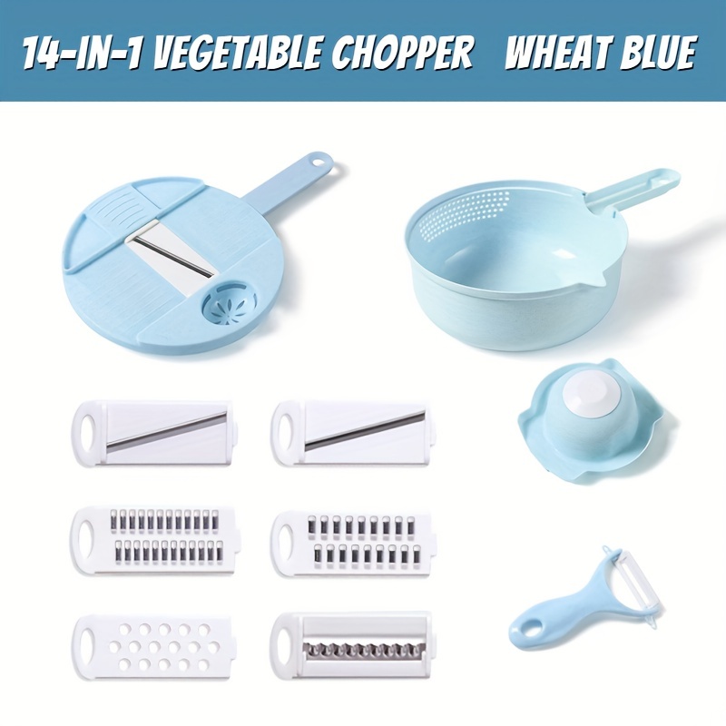  vegetable chopper Blue 12 in 1 multifunction food