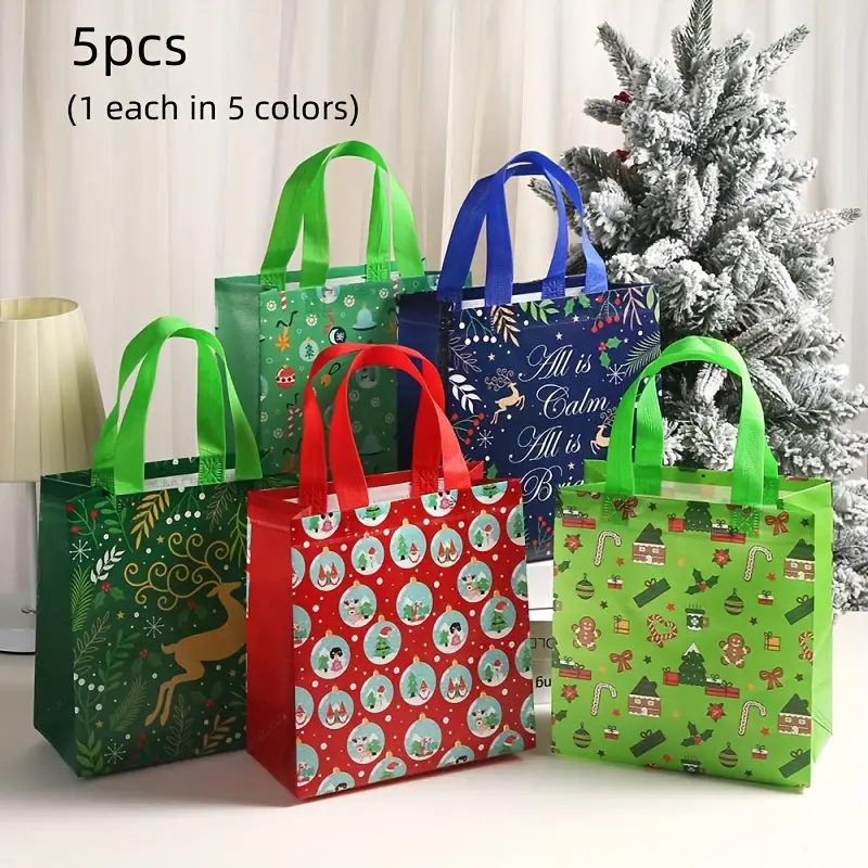 Christmas Gift Bags Portable Handbag Shopping Bags Party - Temu