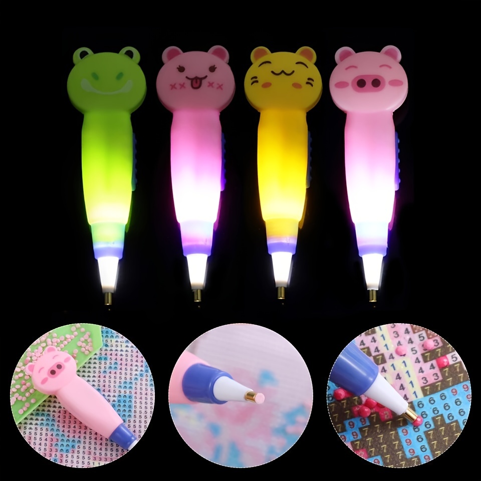 Diy Diamond Painting Pen Kits Led Lighting Point Drill Pen - Temu