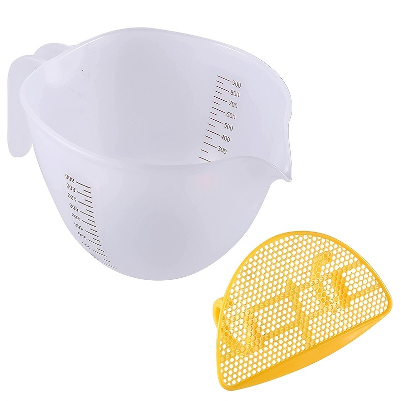 Measuring Cup With Egg Whisk, Filter Measuring Cups Liquid Measuring Cups  Large Capacity Transparent Stirring Egg Strainer Bowl With Ergonomic Handle  Kitchen Tools - Temu