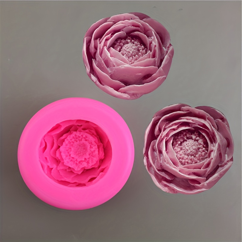 Camellia Flower Fondant Mold 3d Silicone Mold Candy Mold - Temu