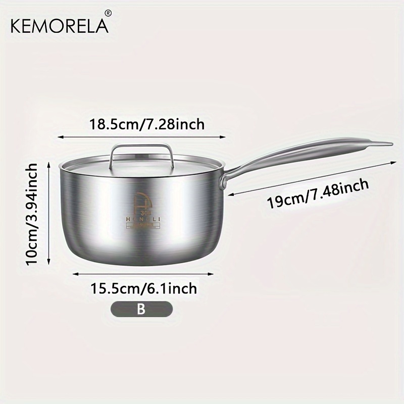 Stainless Steel Covered Small Soup Pot Household Instant - Temu