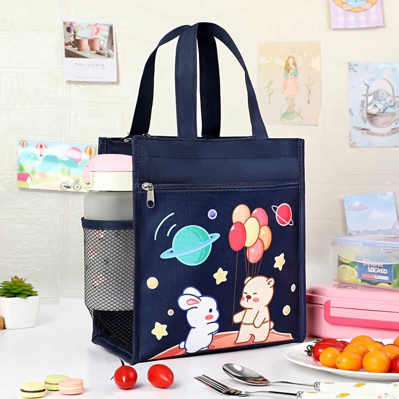 Bento Lunch Box Cloth Bag Bear Blue