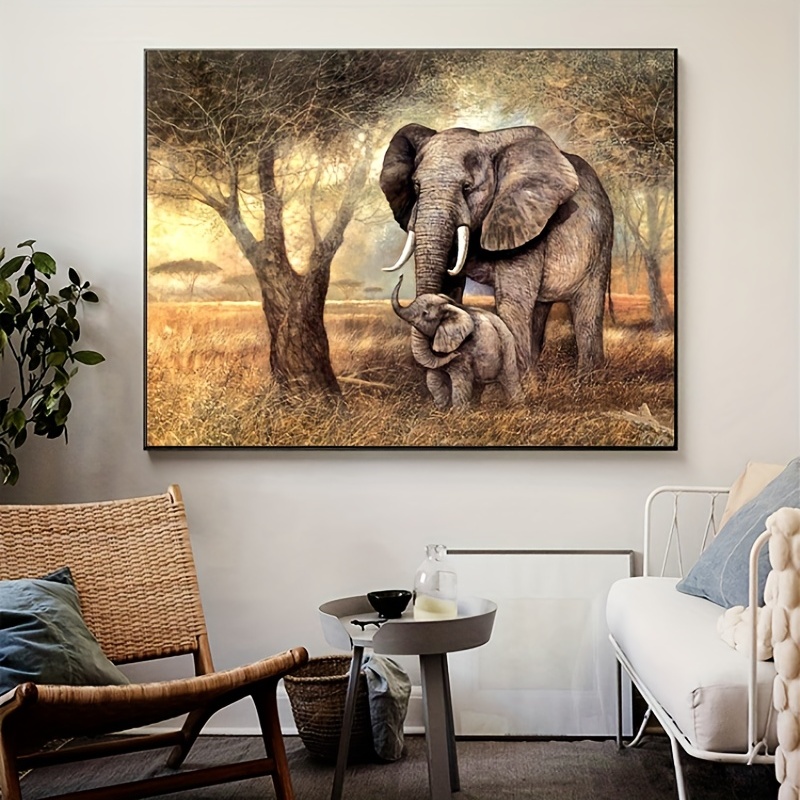 Mimik Elephant Diamond Painting,Paint by Diamonds for Adults, Diamond Art  with Accessories & Tools,Wall Decoration Crafts,Relaxation and Home Wall