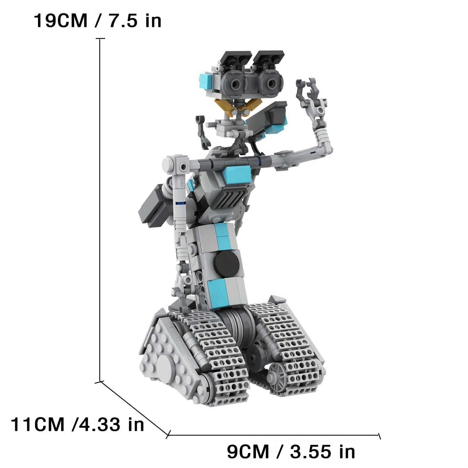Johnny 5 Short Circuit Robot Building Toys Movie Figure Building Blocks  Sets Toy