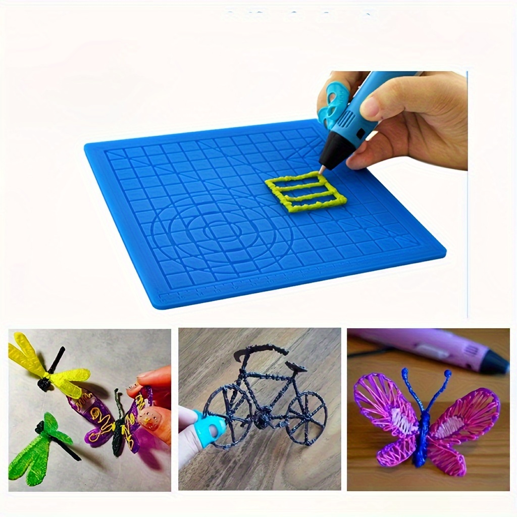 

1pc 3d Pen Silicone Design Pad 3d Pen Pad Suitable For 3d Painting And Graffiti, Gift For Him