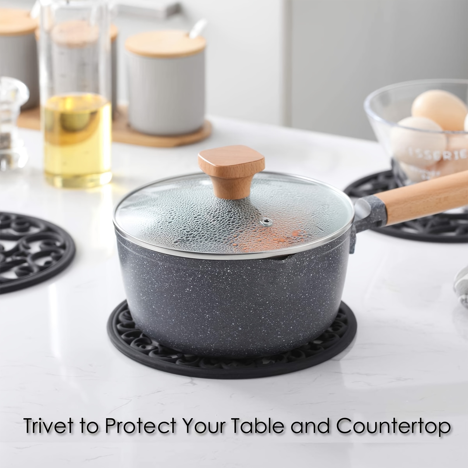 Heat Resistant Silicone Kitchen Trivet Mat Pan Hot Pot Holder Multi Colours