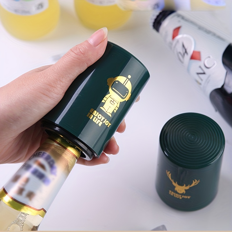 Press Type Beer Bottle Opener Magnetic Automatic Bartender Tool