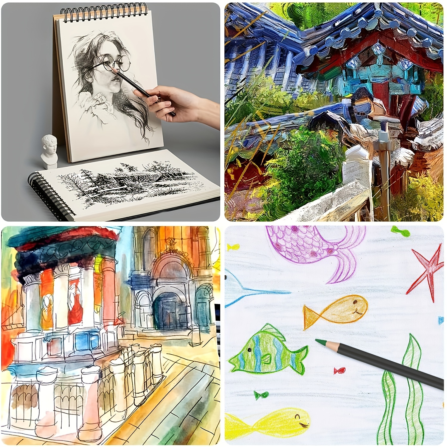 TAVOLOZZA Art Supplies 77 Pack Drawing & Sketching Art Set for Artists —  CHIMIYA