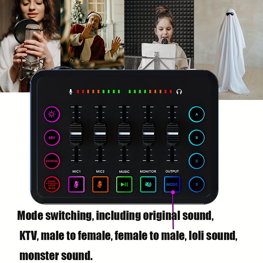 1 Unidad Mezclador Audio Profesional Tarjeta Sonido K300 - Temu