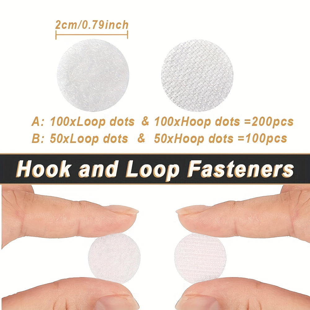 Buy Self-Adhesive Hook + Loop Dots, Sticky Back Hook Loop Fastener Circles  Online