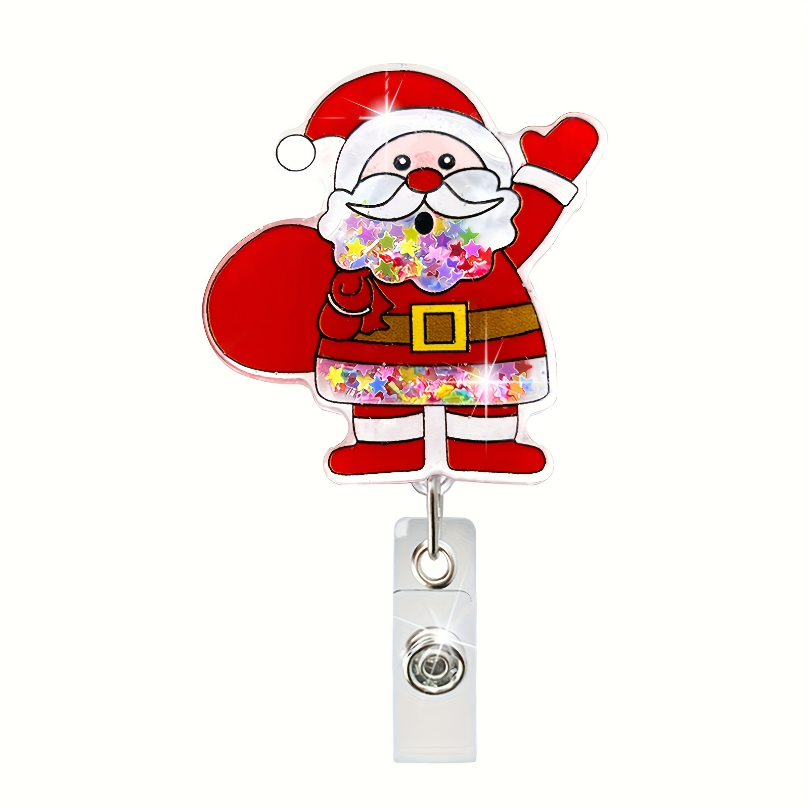 Santas Favorite Nurse Glitter Badge Reel Christmas Badge Reel Medical Badge  Reel Nurse Badge Reel 