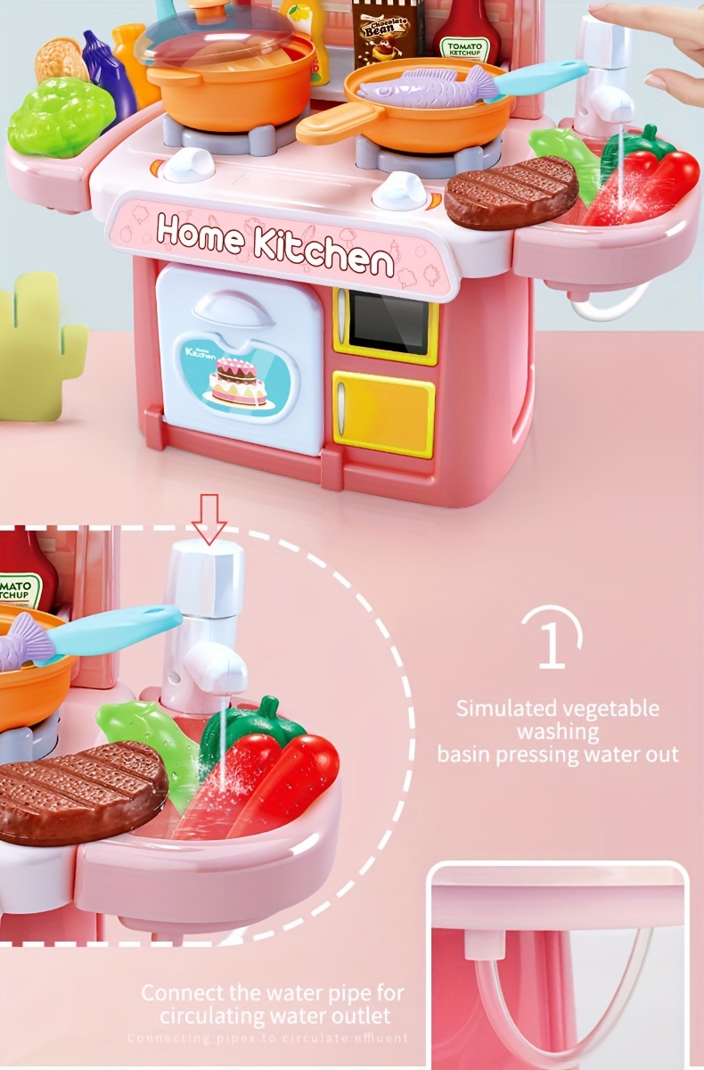 Play House Children's Kitchen Toys For Men And Women, Simulation Food  Tableware Kitchenware, Gifts For Kids - Temu