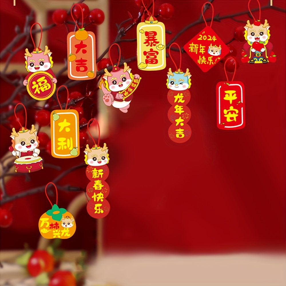 Calendario da parete cinese 2024 Anno del Drago Fu Carattere