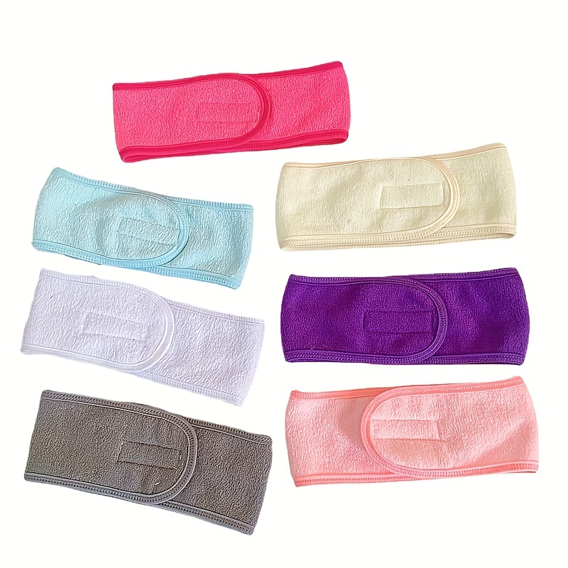 Spa Headband Adjustable Headwrap Soft Solid Color Hair Band - Temu United  Kingdom