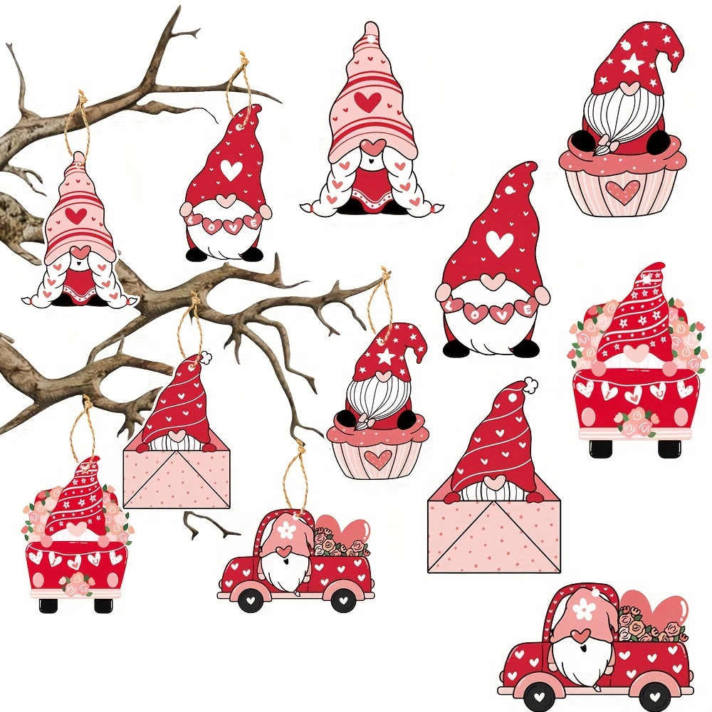 Valentines Day Paper Gnome Ornaments Hanging Gnome Romantic - Temu