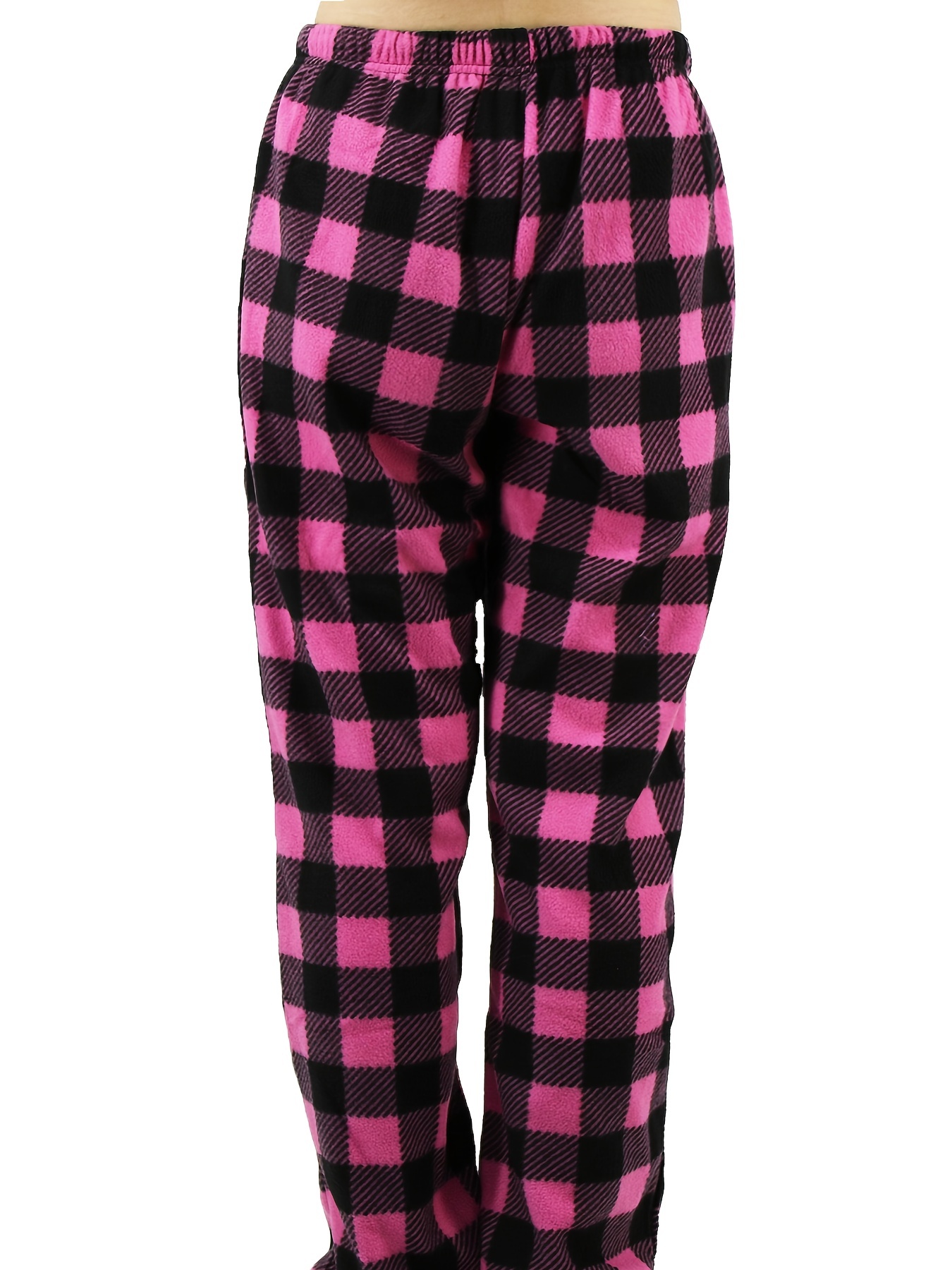 Women Plaid Pajama Pants Fuzzy Pack Long Thermal Lined - Temu
