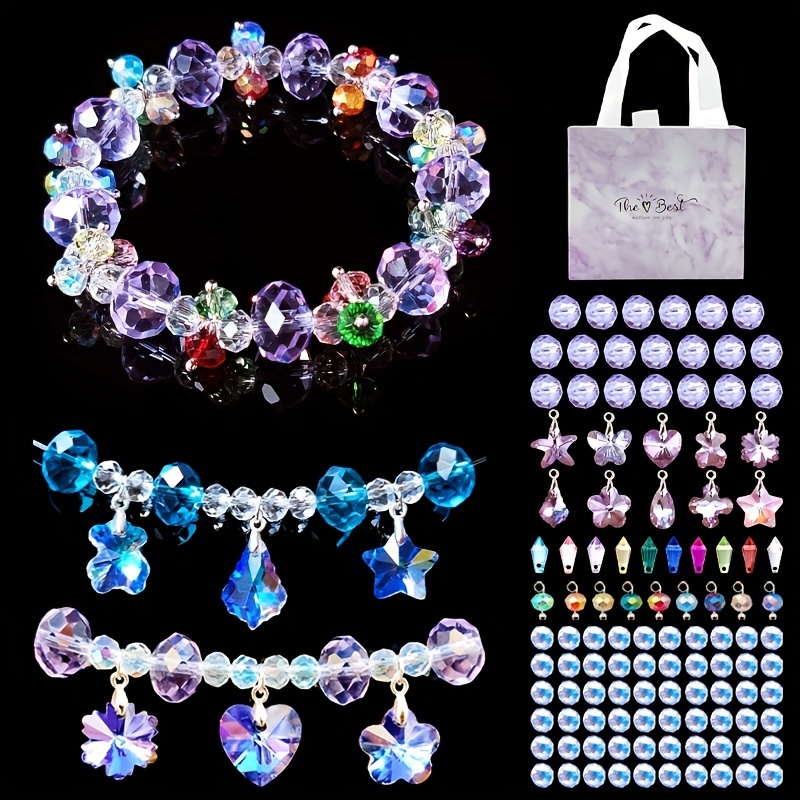 Mermaid Charm Beads Kit Diy Cute Colorful Beads Bracelet - Temu