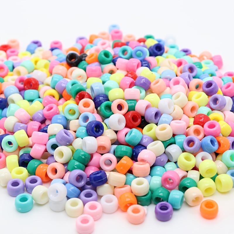 1000Pcs 6x9mm 24 Assorted Colors Plastic Bulk Rainbow Beads For Jewelry  Making DIY Bracelets Necklaces Hair Braids Handicrafts Small Business  Supplies