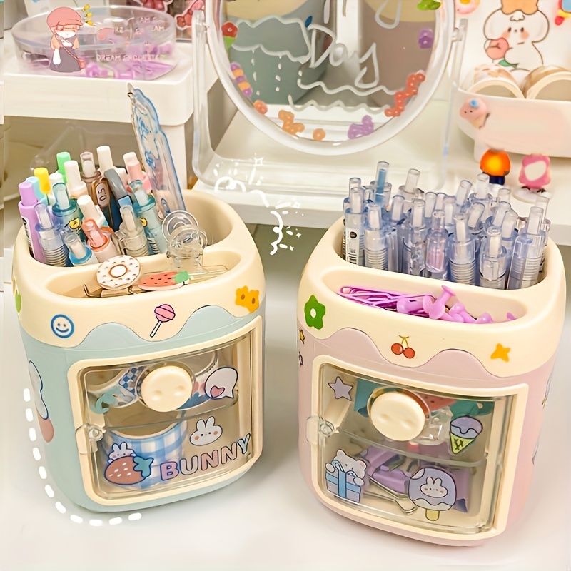 cute piglet pencil holder 1pc creative multifunction pen holder with large capacity storage free stickers
