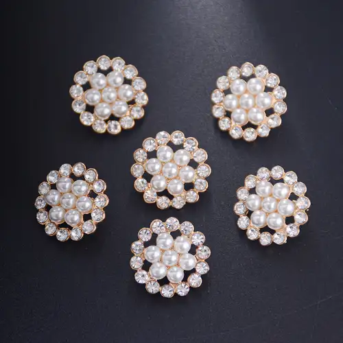 10pcs/lot Super Beautiful Diamond Pearl Buttons for Sewing
