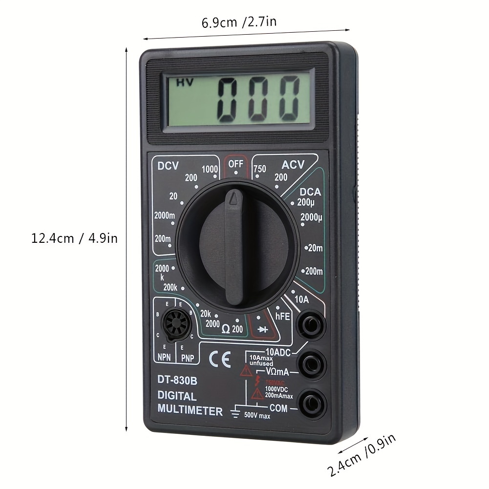 1 Set Multimetro Digitale Lcd Ac/ 750/1000v Mini - Temu Italy