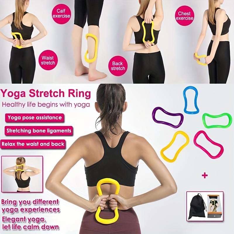 Yoga Pilates Resistance Bands Yoga Massage Ring Set Elastic - Temu