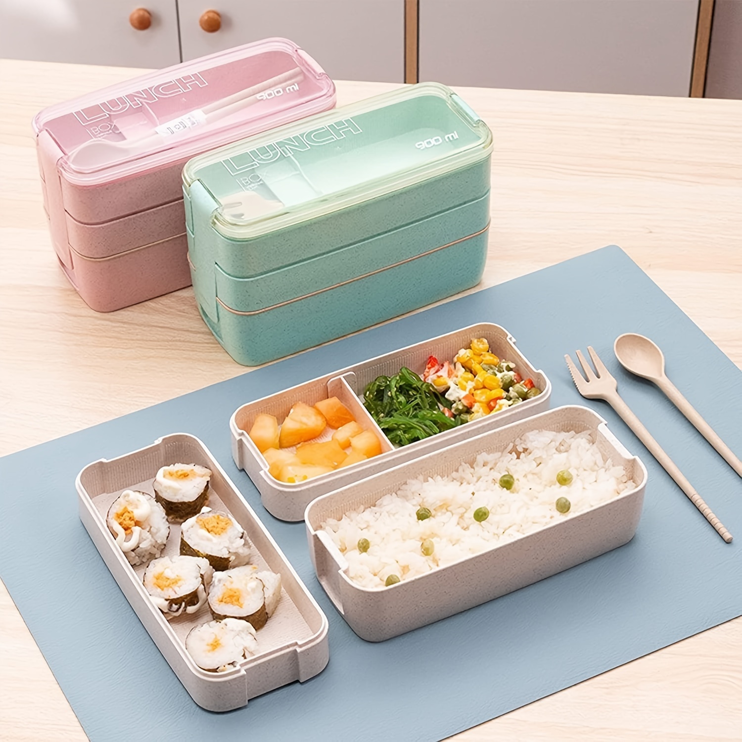Portable Bento Lunch Boxes - Temu