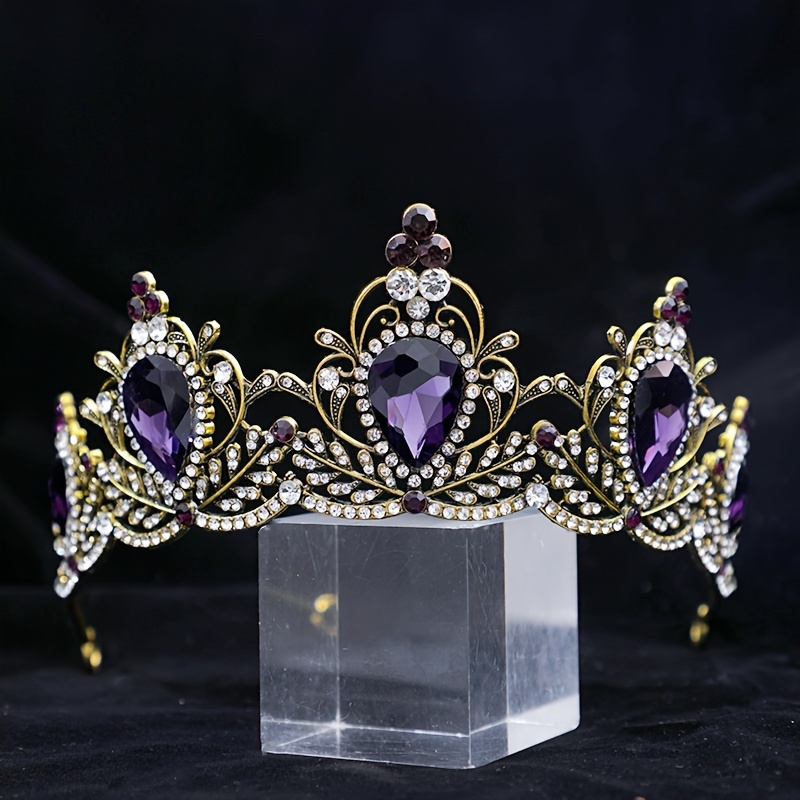 Barocco Viola Cristallo Bellezza Principessa Corona Tiaras - Temu