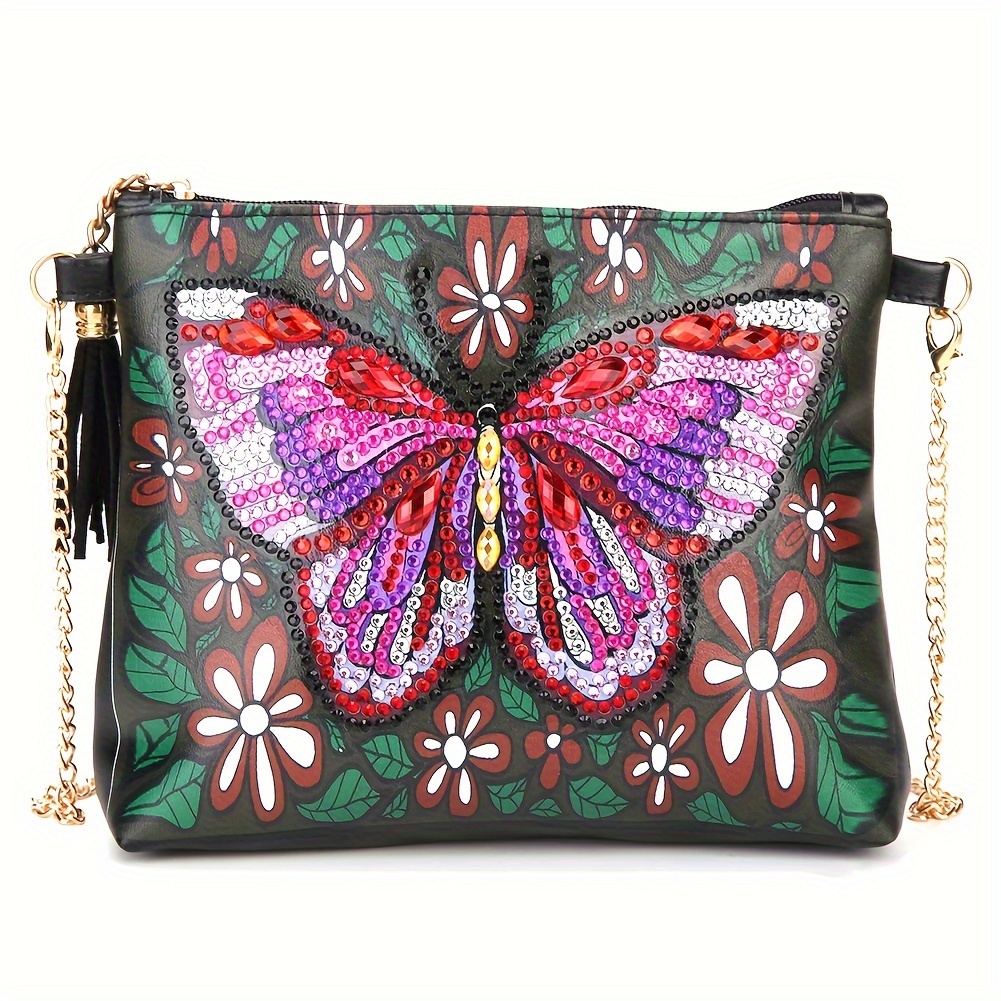 Diamond Painting Craft Art Clutch Purse Bag Kit Butterfly