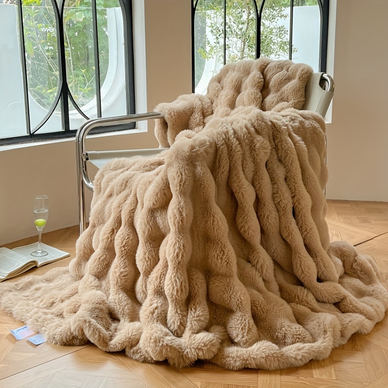 Rabbit Fur Blanket | REAL FUR BLANKET | Warm and Sustainable Material