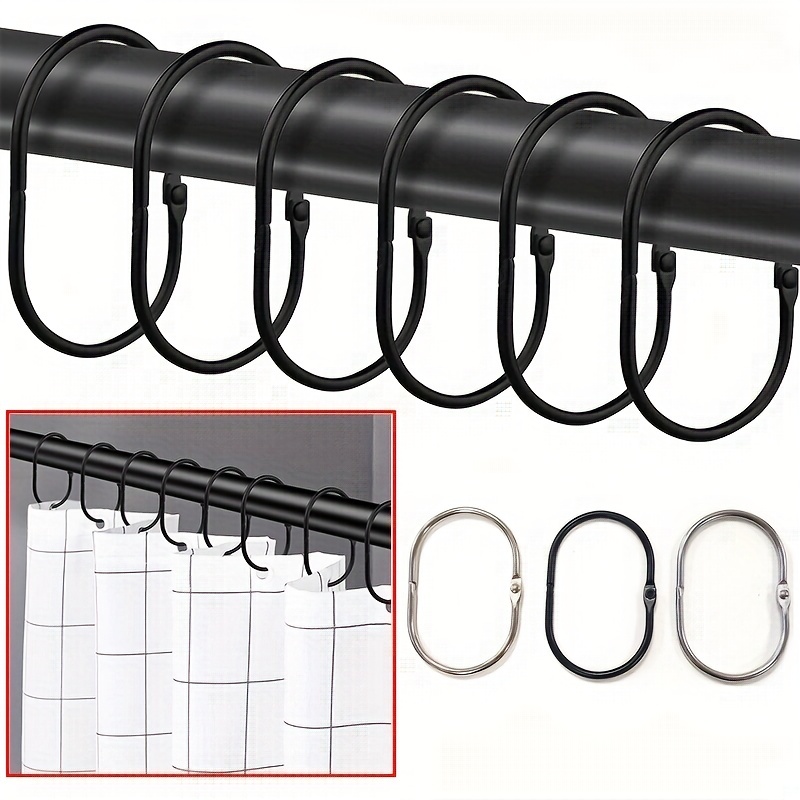 Rust Resistant Resin Hemp Rope Shower Curtain Hooks - Temu