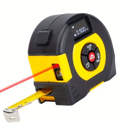1pc laser tape measure 2 in 1 digital tape measure high precision laser rangefinder steel tape measure