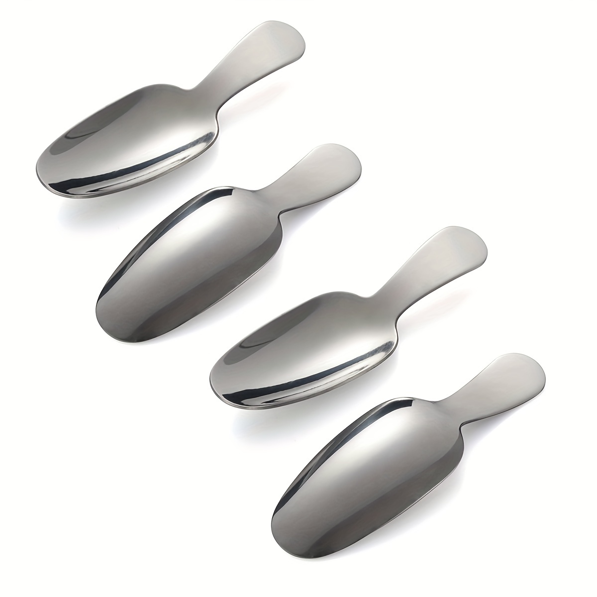  4pcs Stainless Steel Mini Scoop for Canisters with