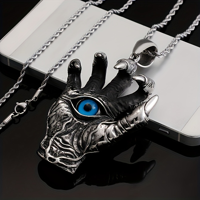 Collier oeil de diable Punk pour hommes mode Dragon griffe oeil de chat  pendentif collier bijoux cadeau - Temu Belgium