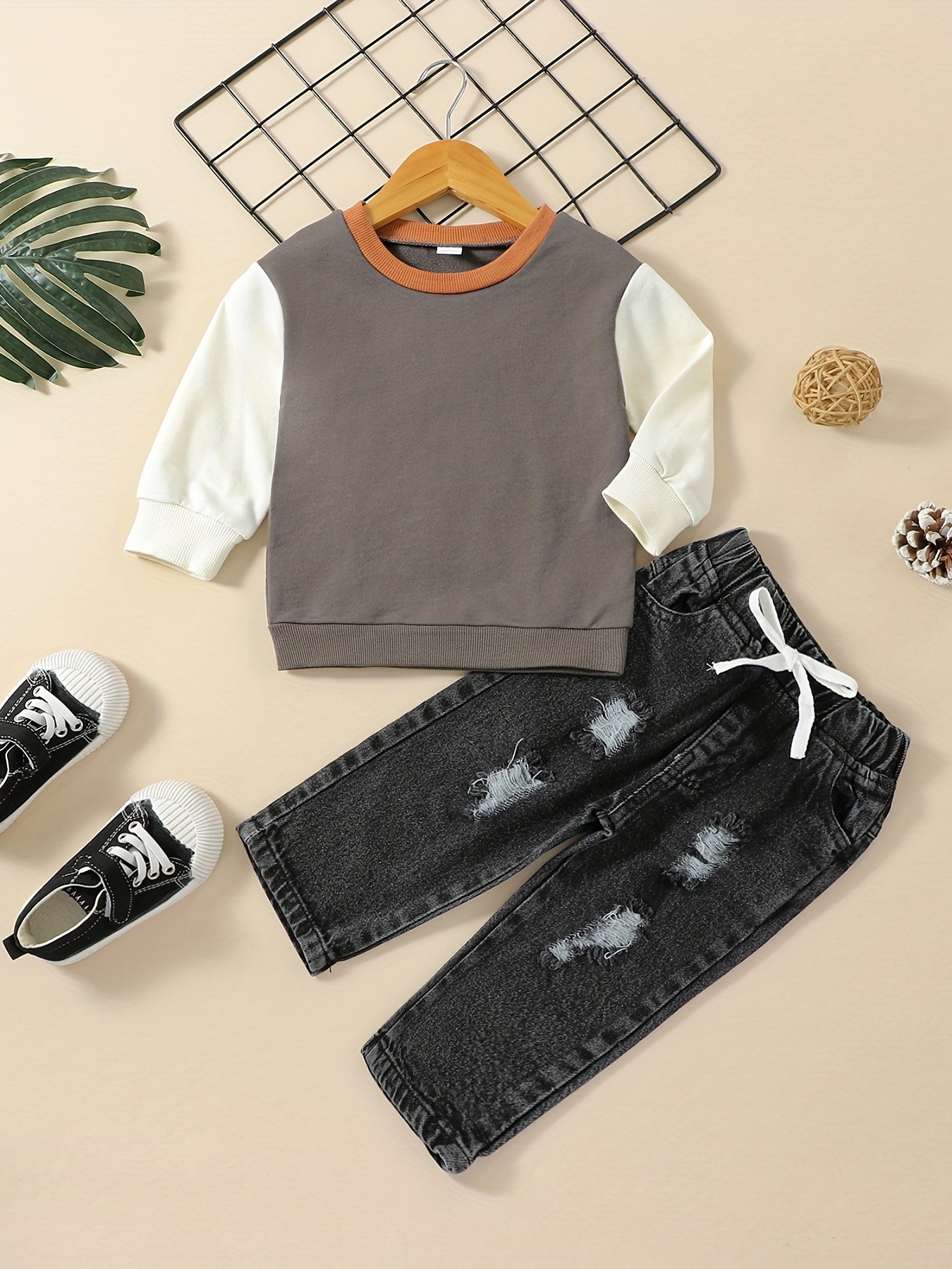 Spring Autum Baby Boy Boutique Clothing Set Fashion Boys Denim