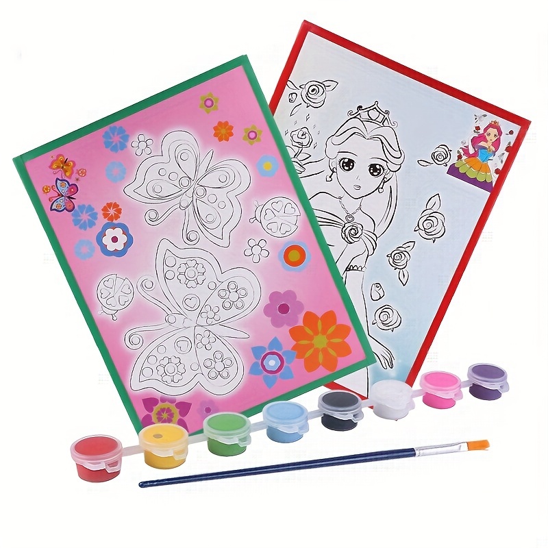 Diy Paint Board Kids Adult Beginner Coloring Painting Board - Temu