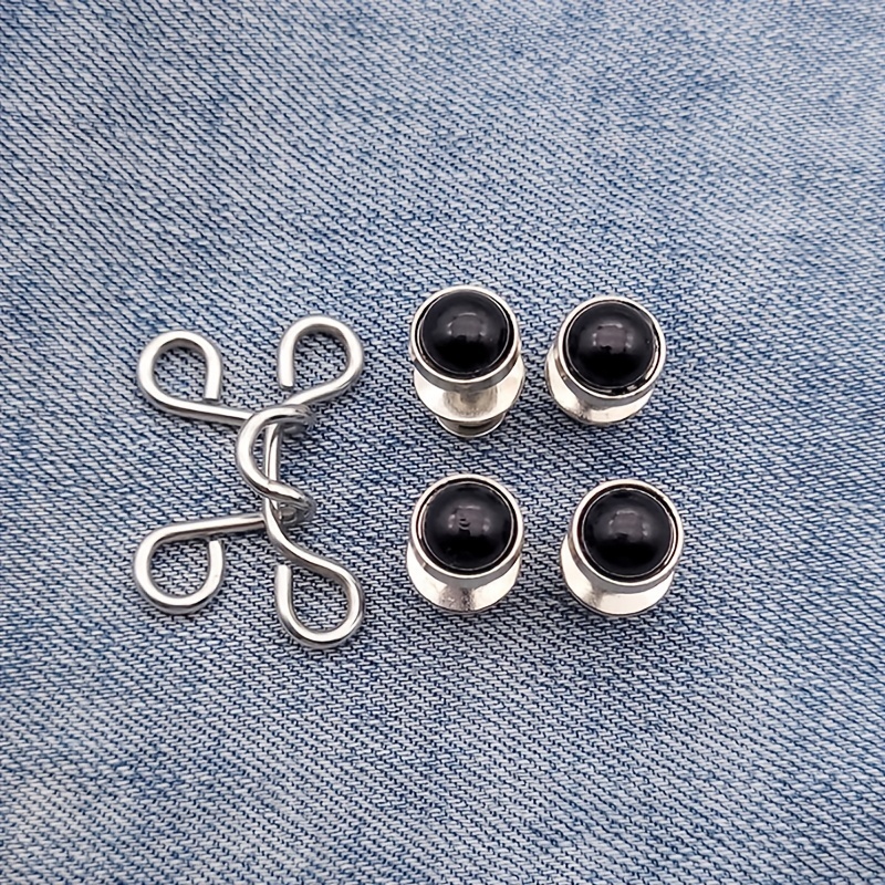 1pc Waist Button, Nail-free, Detachable Button For Waist Adjustment,  Adjustable Button For Jeans, Waistband Tightener, No Sewing (Faux Pearl  Black, Faux Pearl White), Sewing Supplies