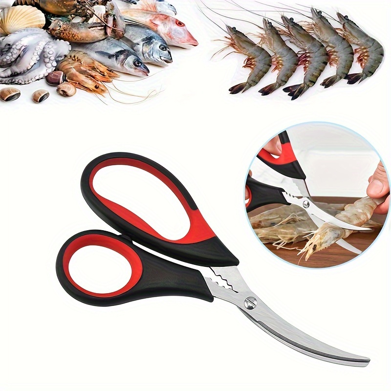 Premium Stainless Steel Seafood Scissors Perfect For Crab - Temu