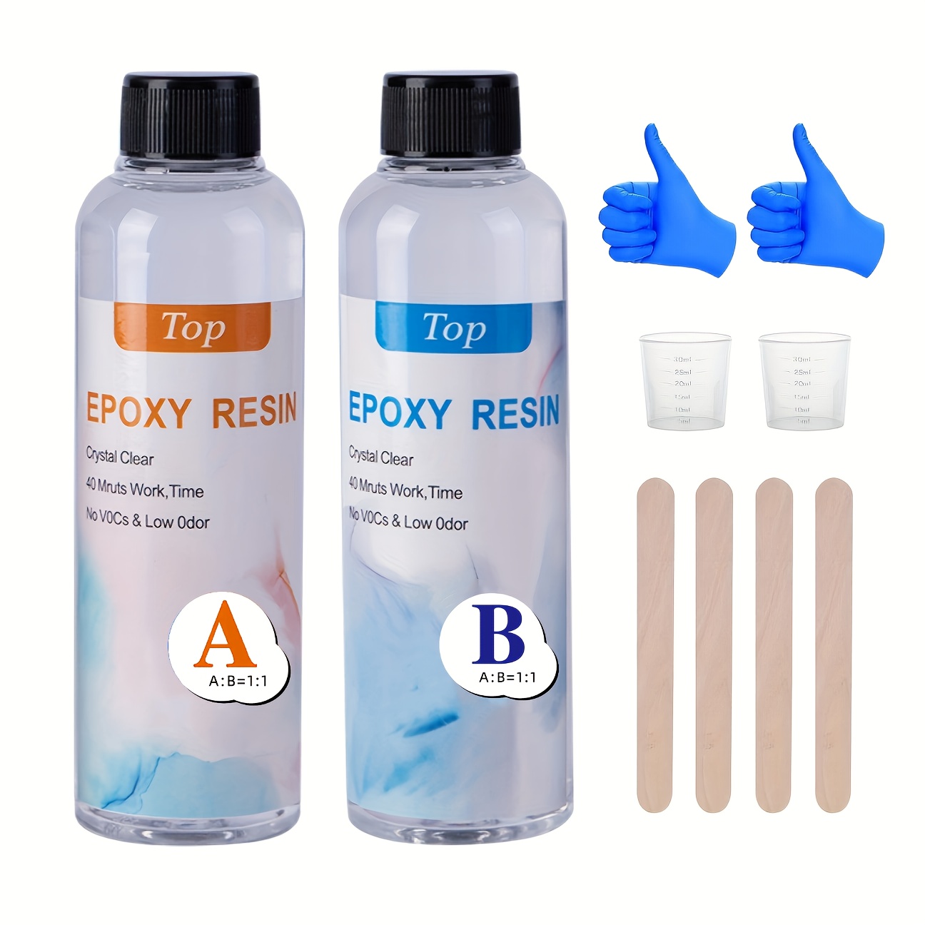 Clear Casting and Coating Epoxy Resin Kit - 16 Ounce - Crafts, Tumblers,  Jewelry