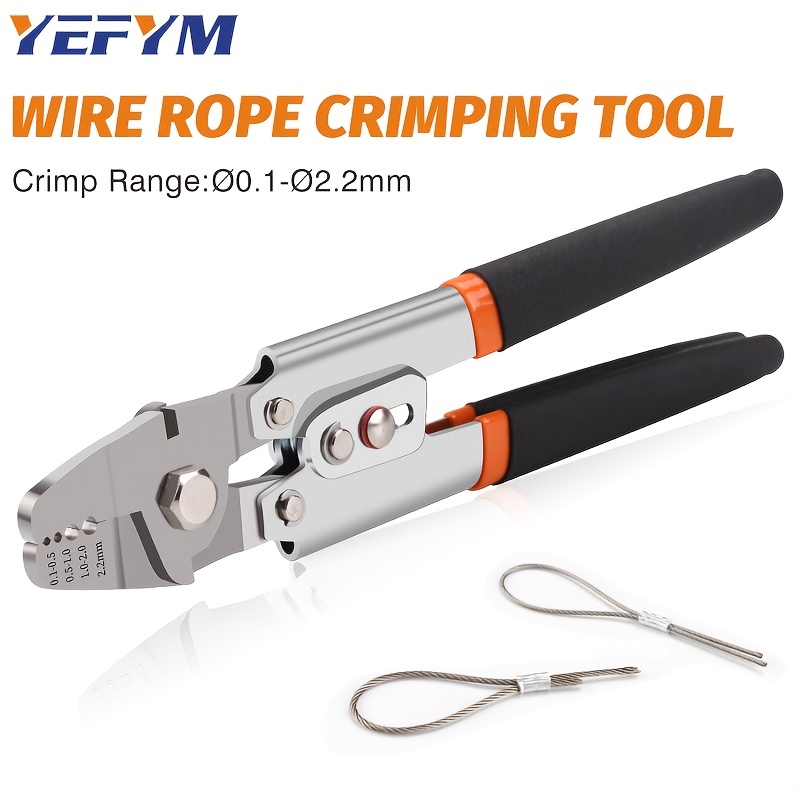 Wire Rope Crimping Tool 3 Size Aluminum Double Barrel - Temu
