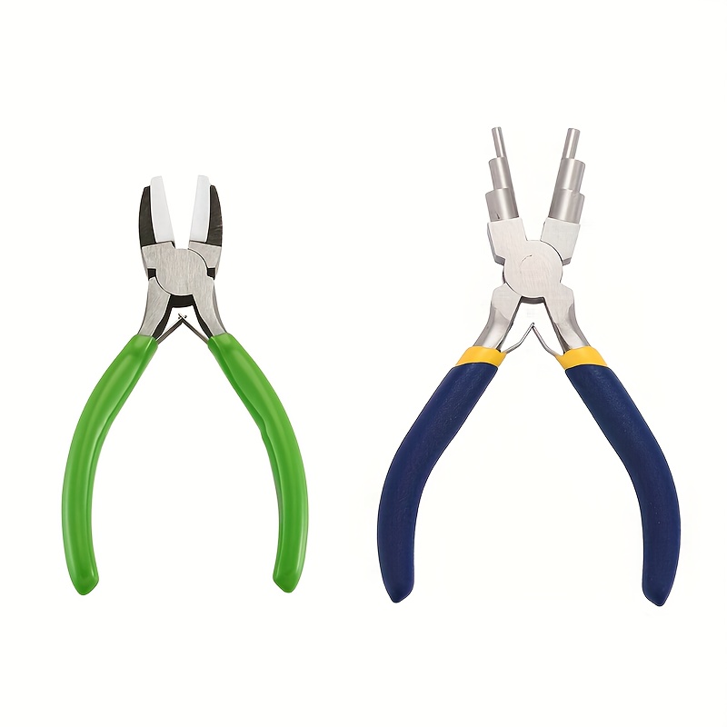 Set of Round Nose & Flat Nose Nylon Jaw Pliers Jewelry Wires
