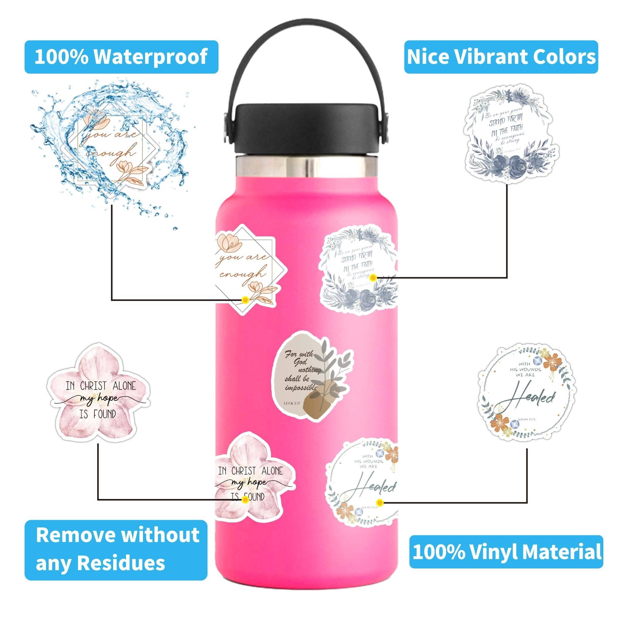 Waterproof Christian Stickers For Water Bottles Laptop - Temu