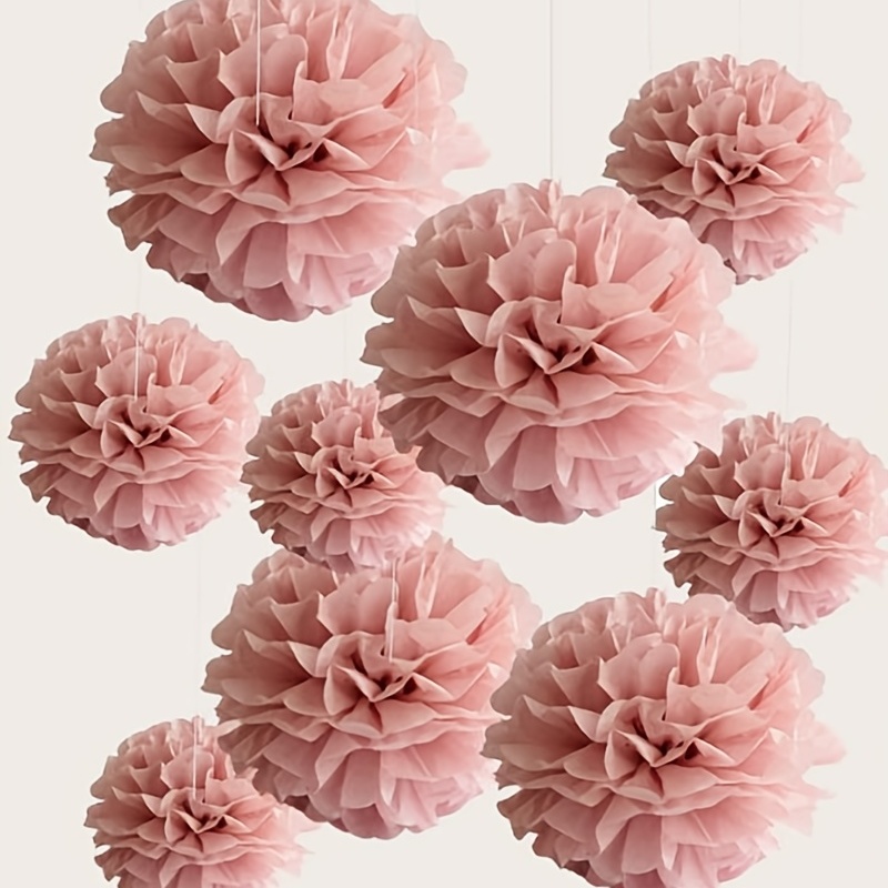 Tissue Paper Honeycomb Balls Set of 15 Hanging Paper Decorations Honeycomb  Pom Poms 