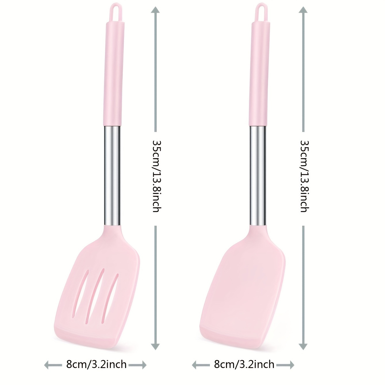 2PCS Silicone Kitchen Utensil Set Non-Toxic And Non Stick Cookware,  BPA-free Safety Kitchen Utensils Set