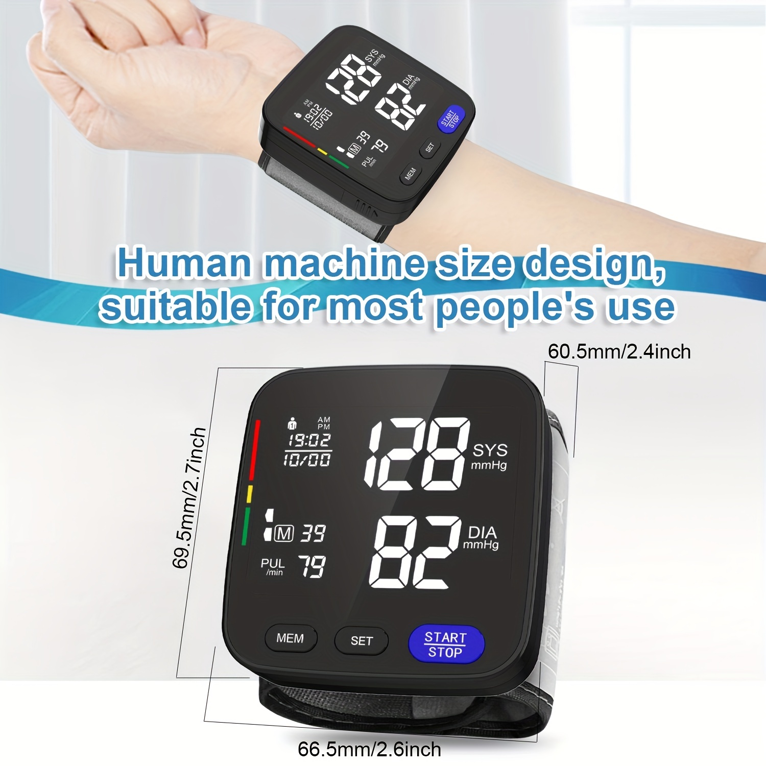 Wireless Wrist Blood Pressure Monitor