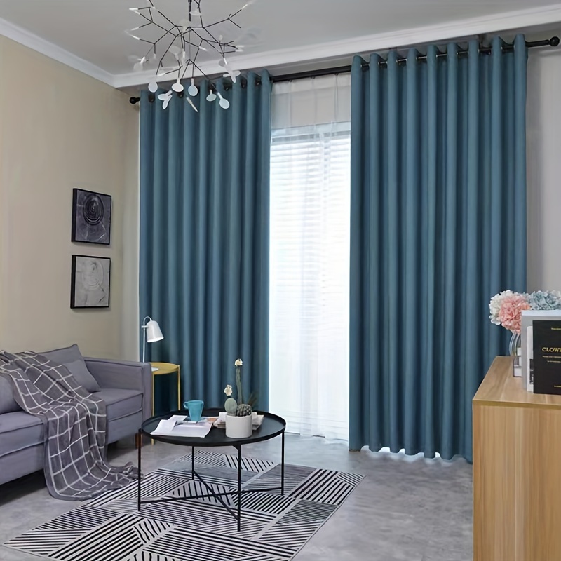 Cortinas opacas para sala de estar, gris, cortina opaca con aislamiento  térmico y ganchos, cortina opaca de calidad para decoración de dormitorio,  2