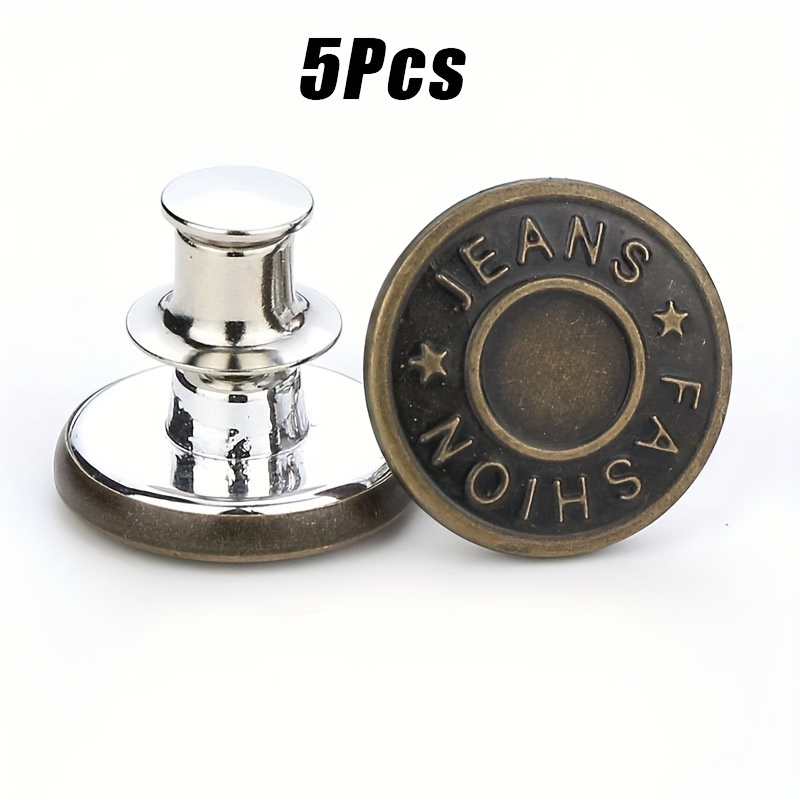 Detachable Retro Metal Buttons Snap Fastener Pants Pin - Temu